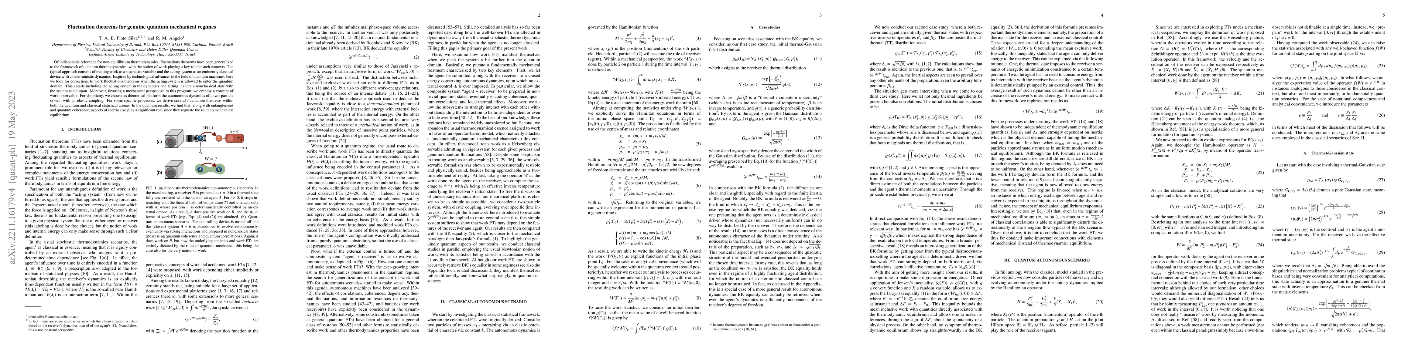 Thumbnail for Fluctuation theorems for genuine quantum mechanical regimes