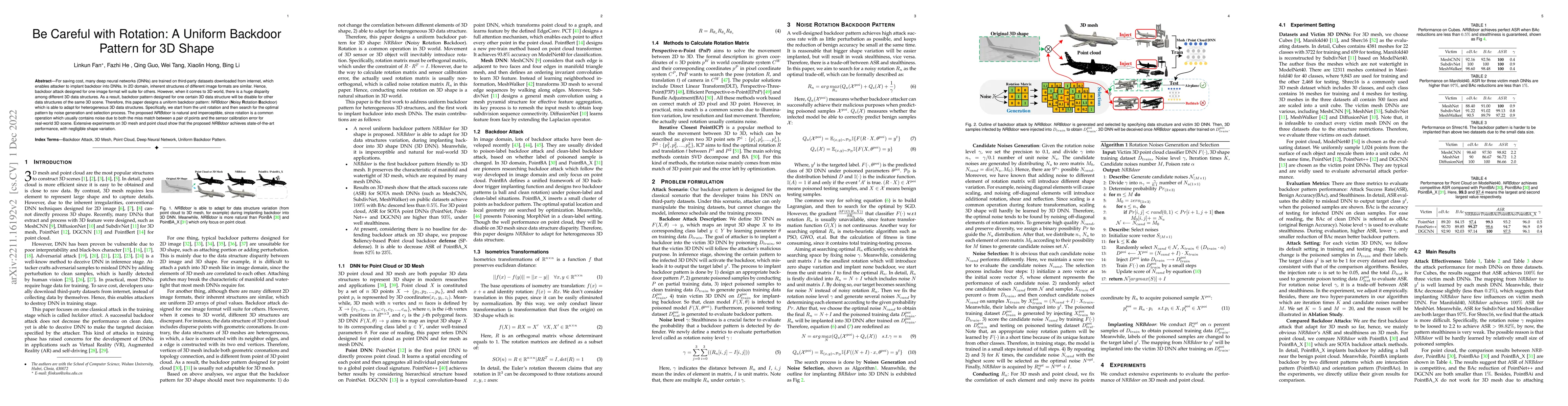 Thumbnail for Be Careful with Rotation: A Uniform Backdoor Pattern for 3D Shape