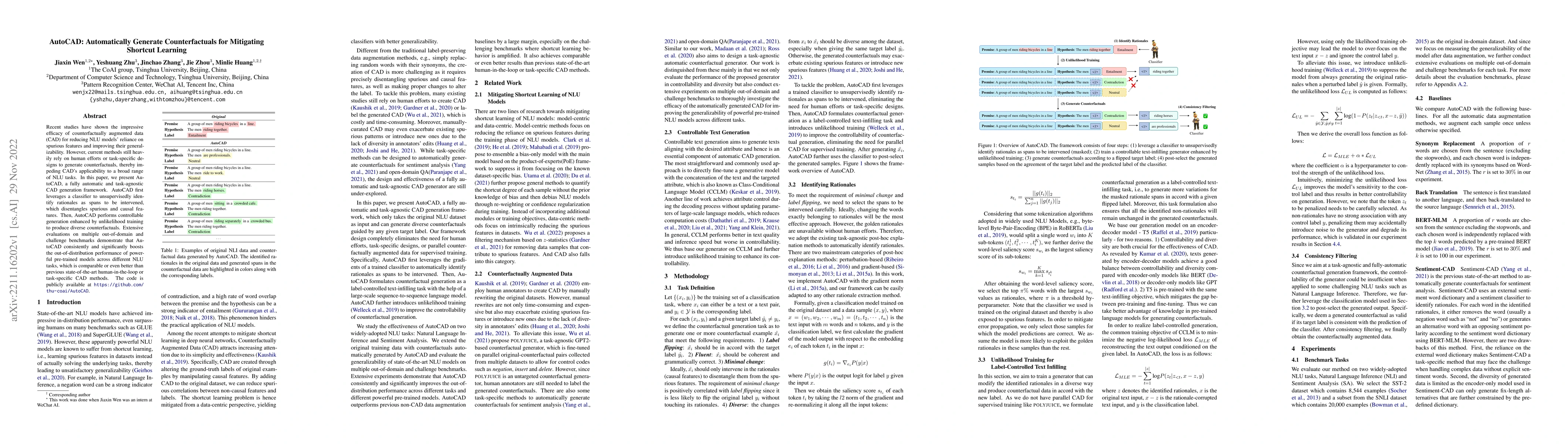 Thumbnail for AutoCAD: Automatically Generating Counterfactuals for Mitigating
  Shortcut Learning