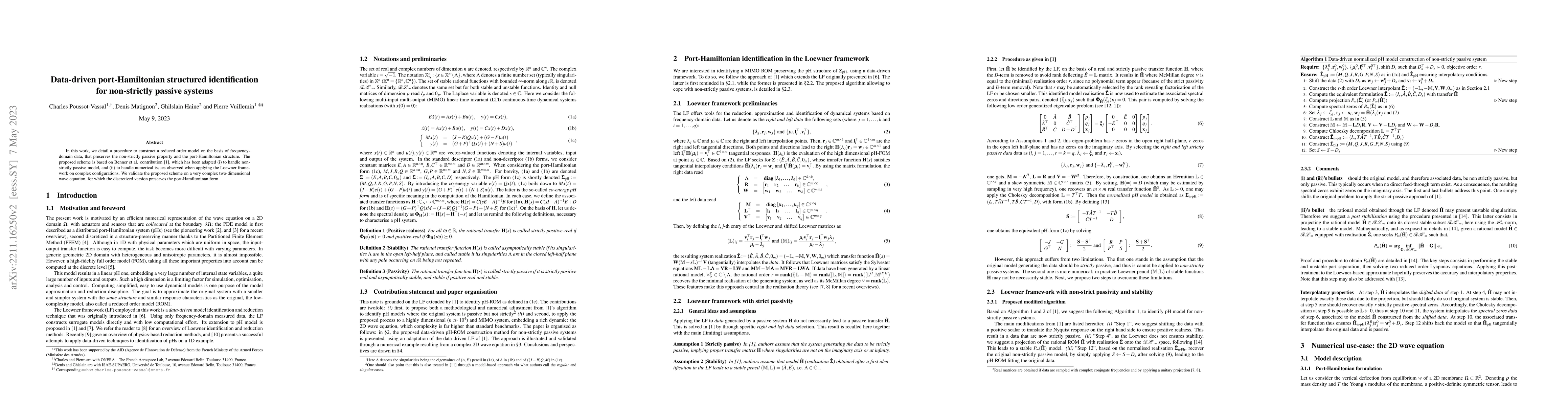 Thumbnail for Data-driven port-Hamiltonian structured identification for non-strictly
  passive systems