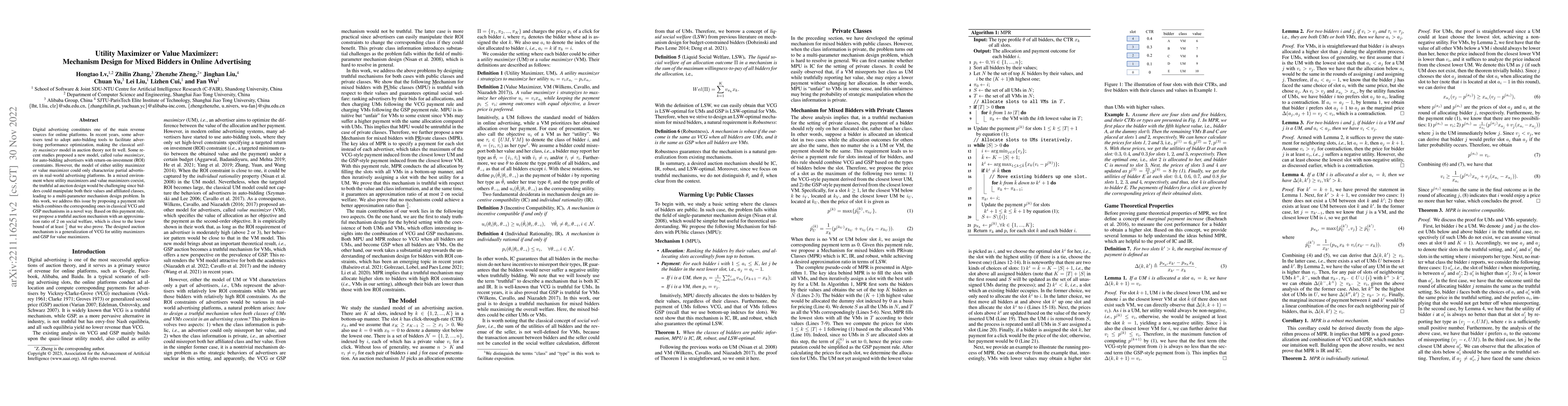 Thumbnail for Utility Maximizer or Value Maximizer: Mechanism Design for Mixed Bidders
  in Online Advertising
