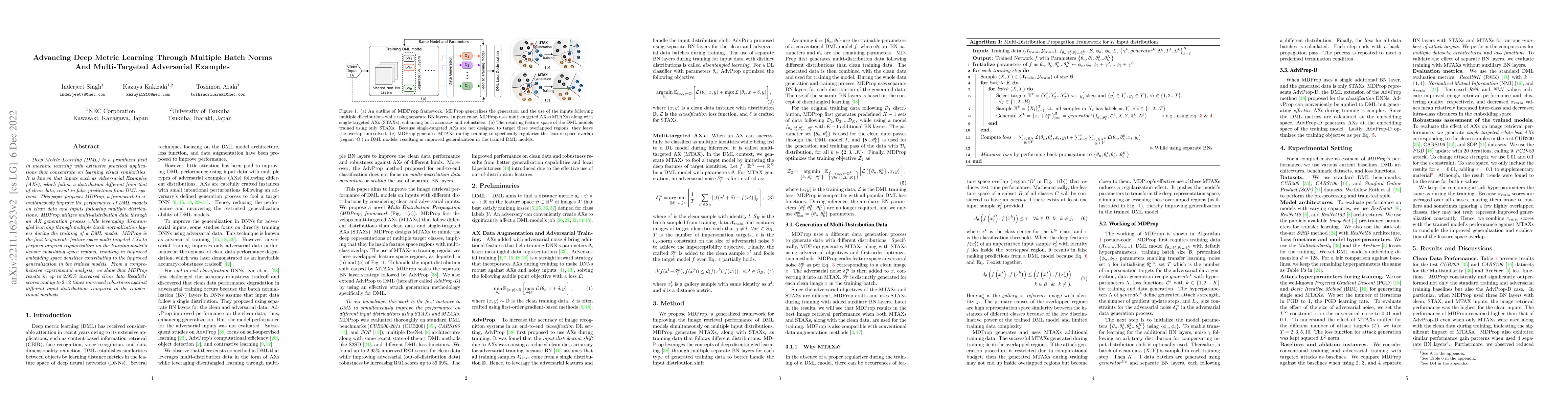 Thumbnail for Advancing Deep Metric Learning Through Multiple Batch Norms And
  Multi-Targeted Adversarial Examples