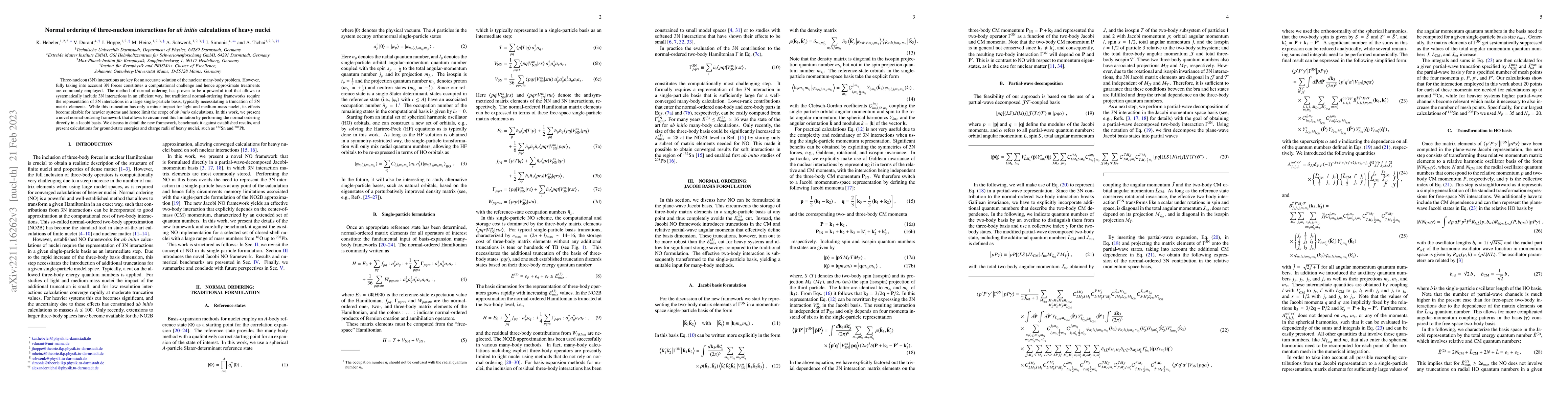 Thumbnail for Normal ordering of three-nucleon interactions for ab initio calculations
  of heavy nuclei