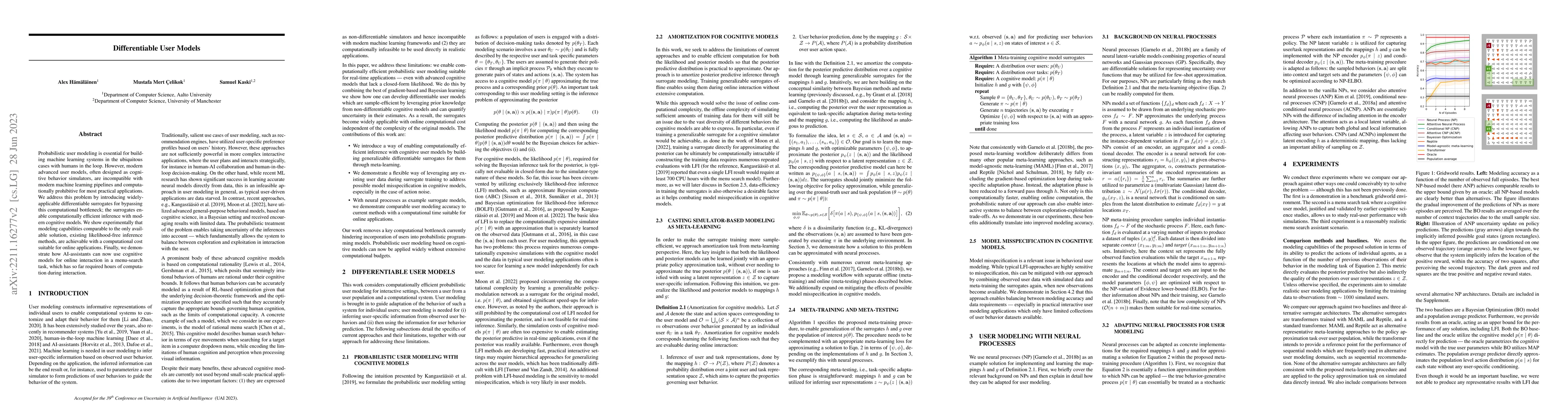 Thumbnail for Differentiable User Models