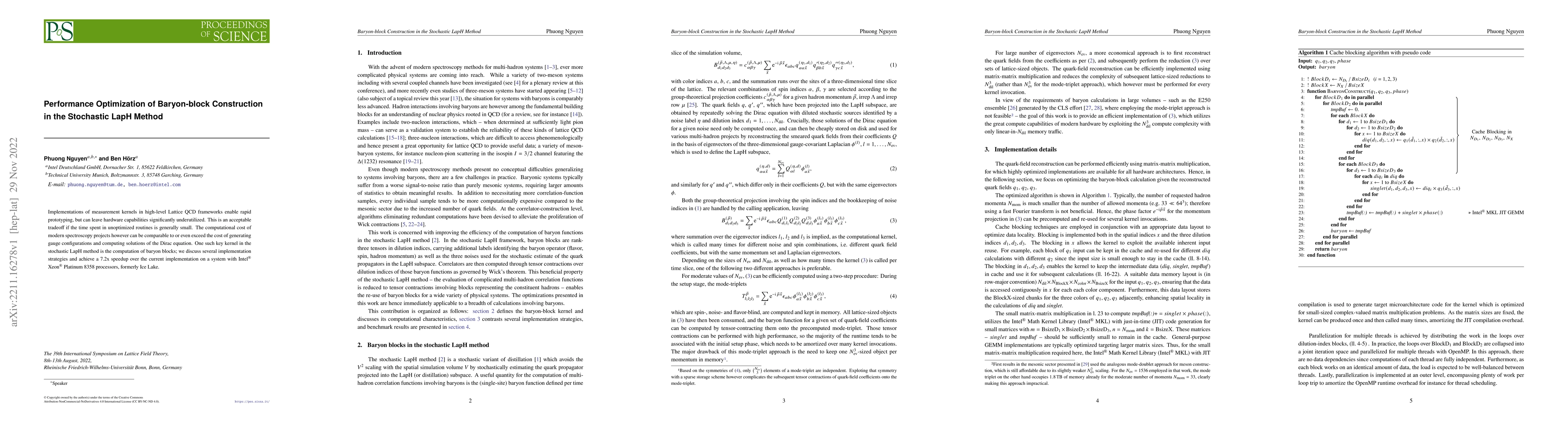 Thumbnail for Performance Optimization of Baryon-block Construction in the Stochastic
  LapH Method