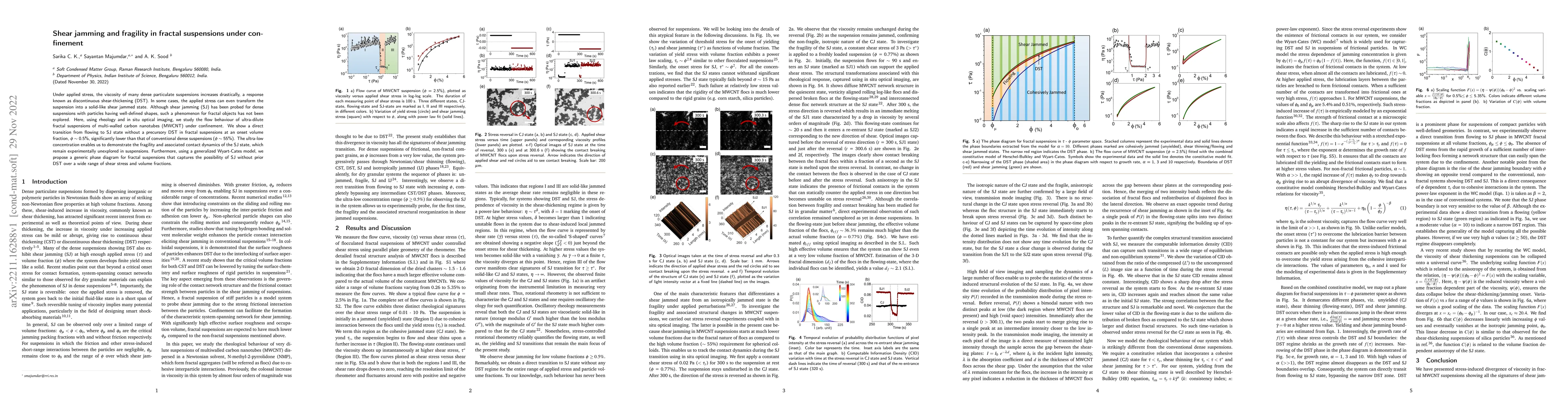 Thumbnail for Shear jamming and fragility in fractal suspensions under confinement