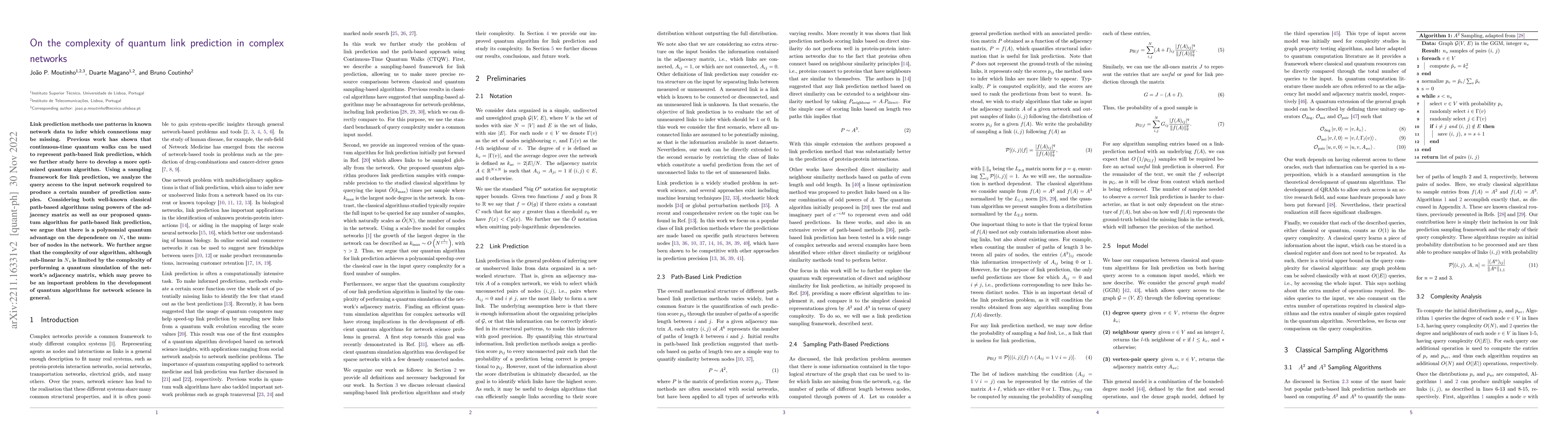 Thumbnail for On the complexity of quantum link prediction in complex networks