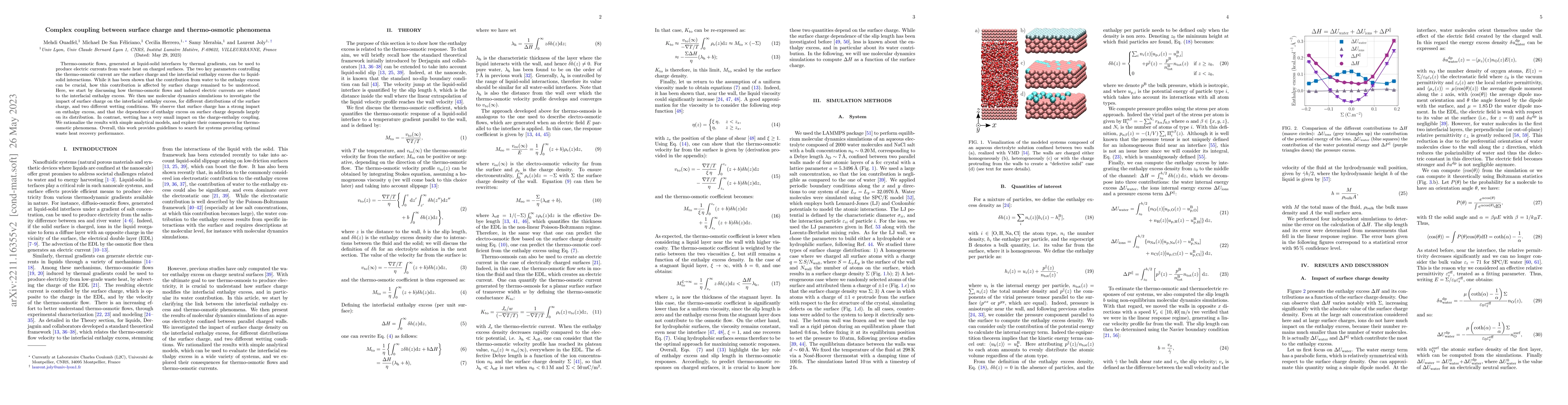 Thumbnail for Complex coupling between surface charge and thermo-osmotic phenomena