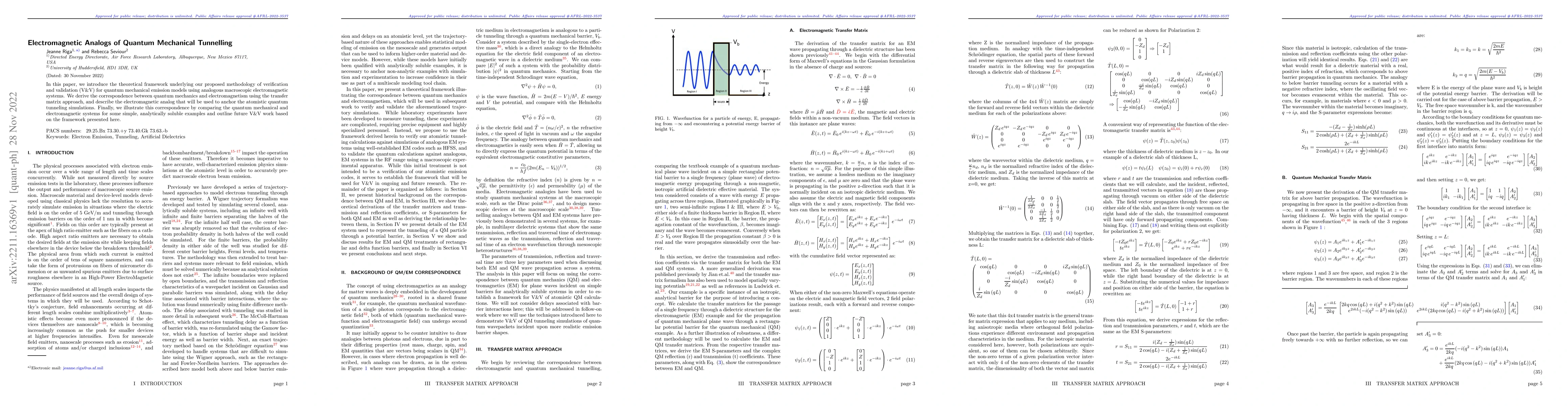 Thumbnail for Electromagnetic Analogs of Quantum Mechanical Tunnelling