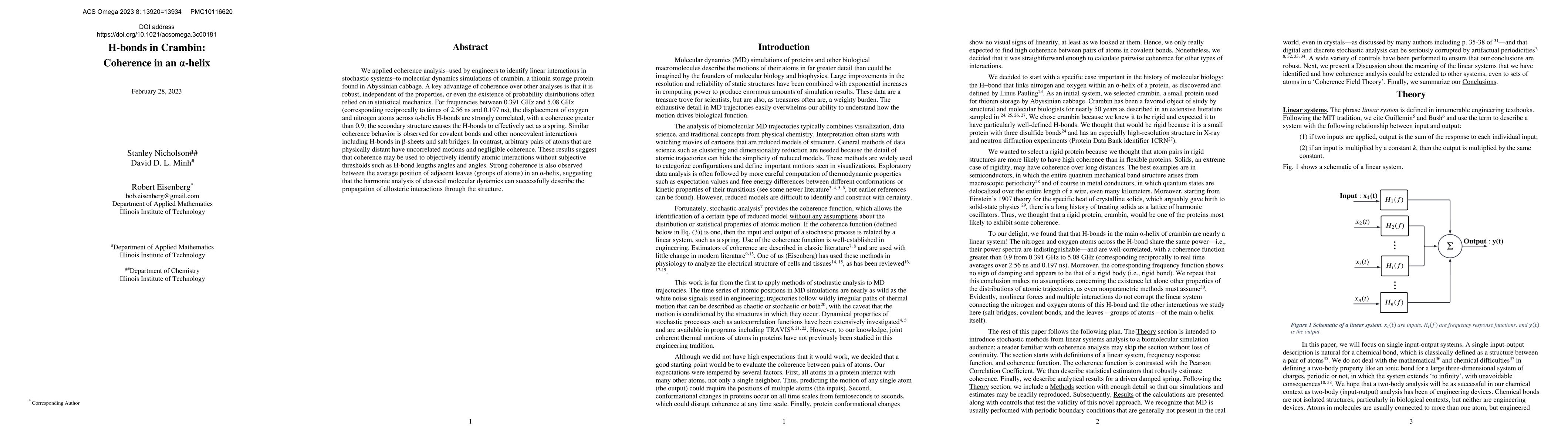 Thumbnail for H-bonds in Crambin: Coherence in an alpha helix