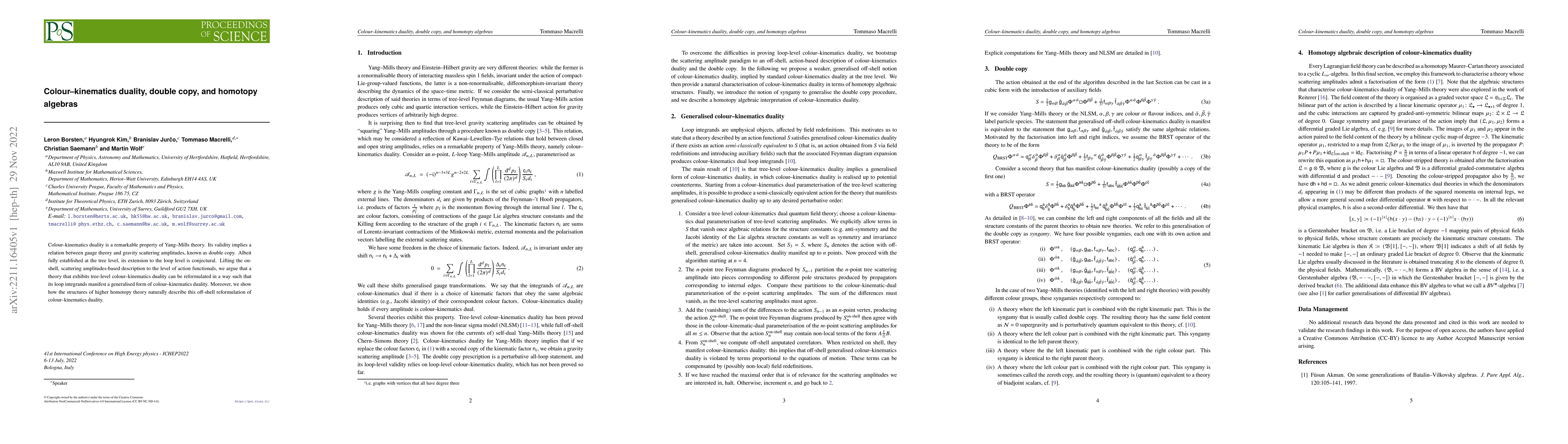 Thumbnail for Colour-kinematics duality, double copy, and homotopy algebras