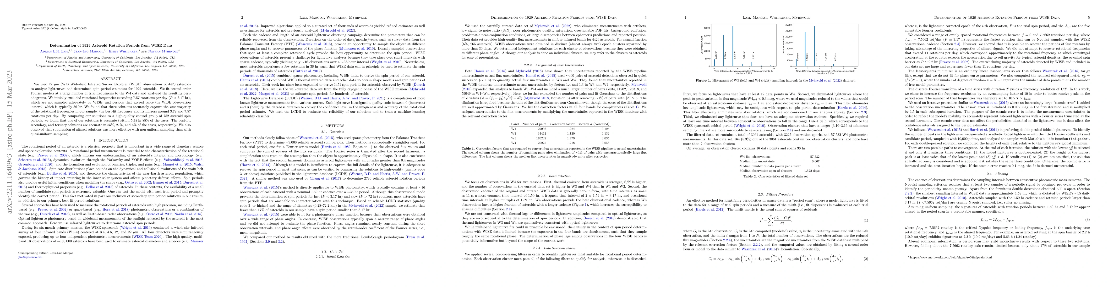 Thumbnail for Determination of 1929 Asteroid Rotation Periods from WISE Data