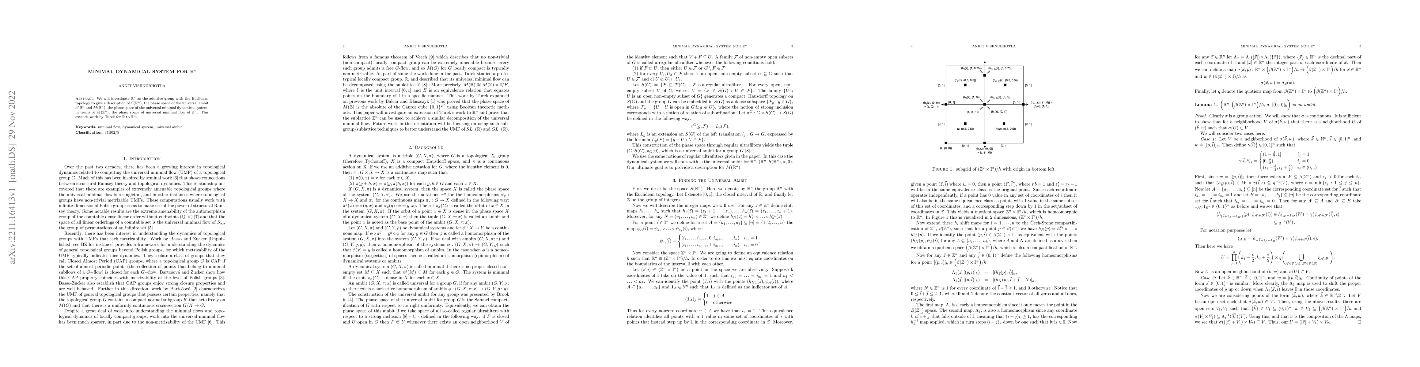 Thumbnail for Minimal Dynamical System for $\mathbb{R}^n$