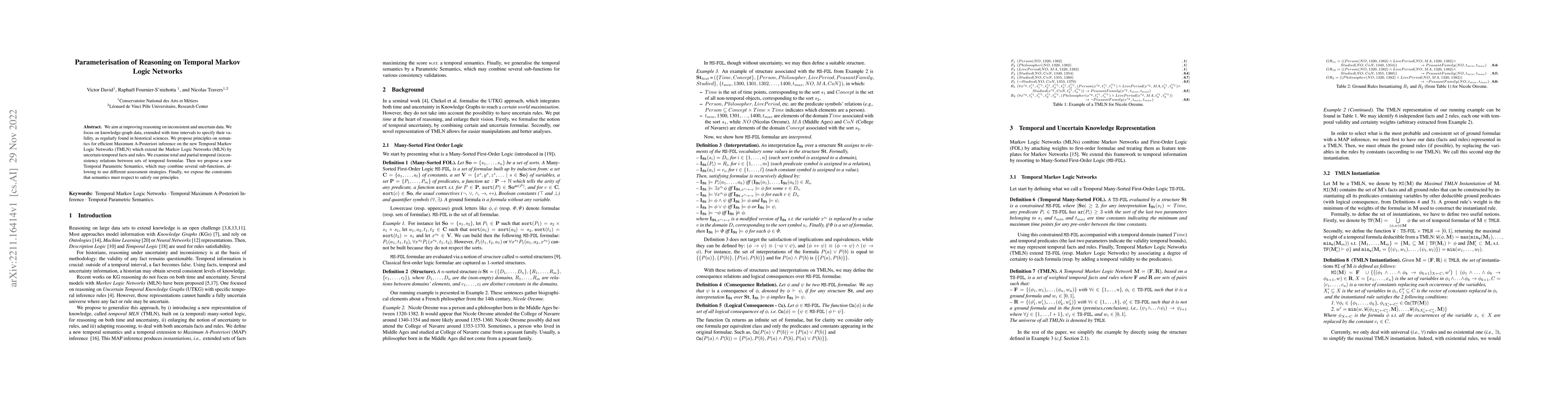 Thumbnail for Parameterisation of Reasoning on Temporal Markov Logic Networks