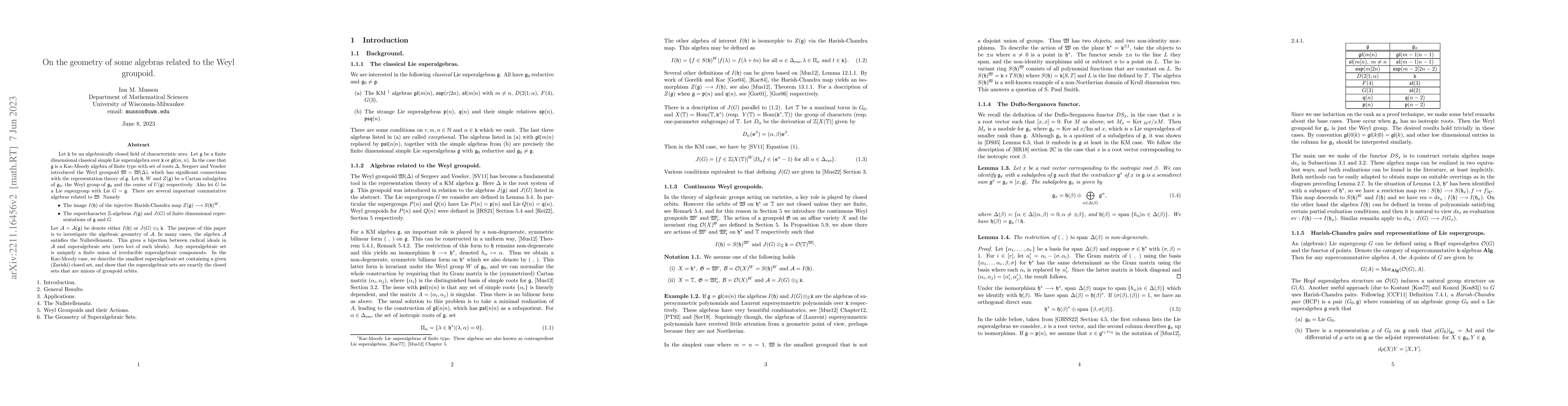 Thumbnail for On the geometry of algebras related to the Weyl groupoid