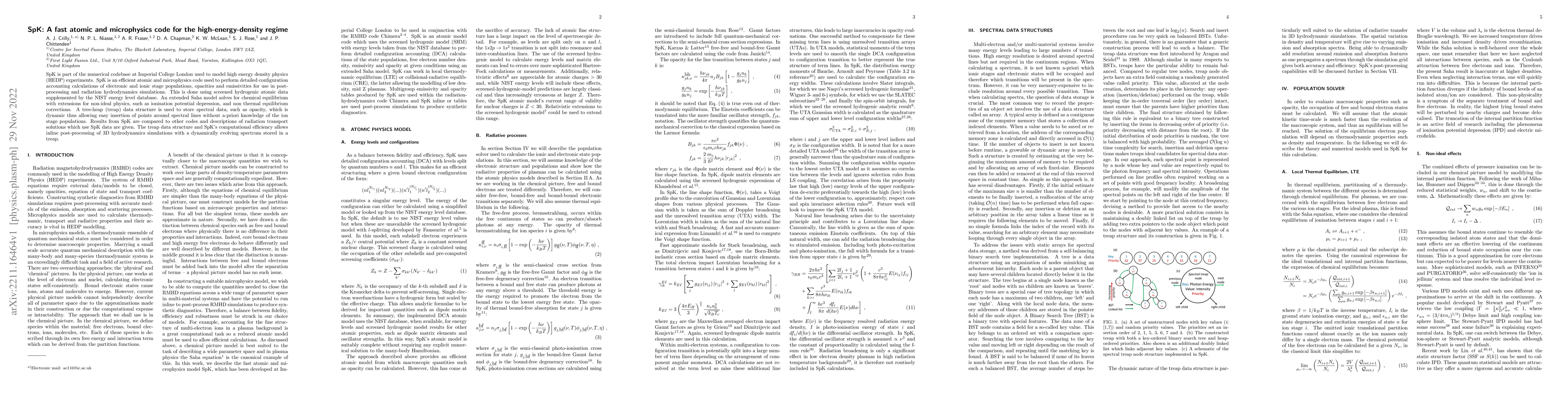 Thumbnail for SpK: A fast atomic and microphysics code for the high-energy-density
  regime