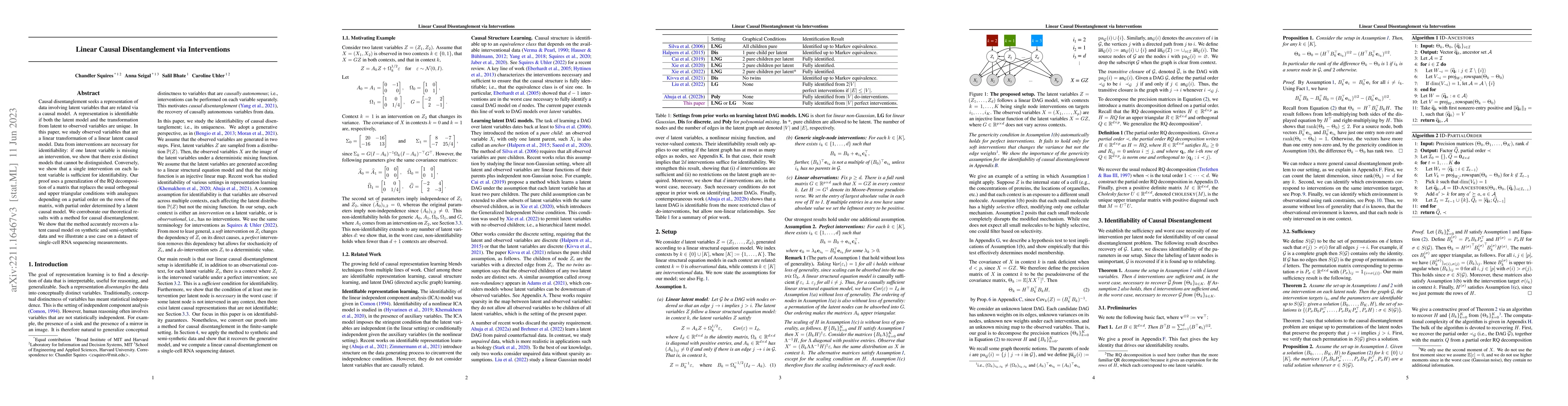 Thumbnail for Linear Causal Disentanglement via Interventions