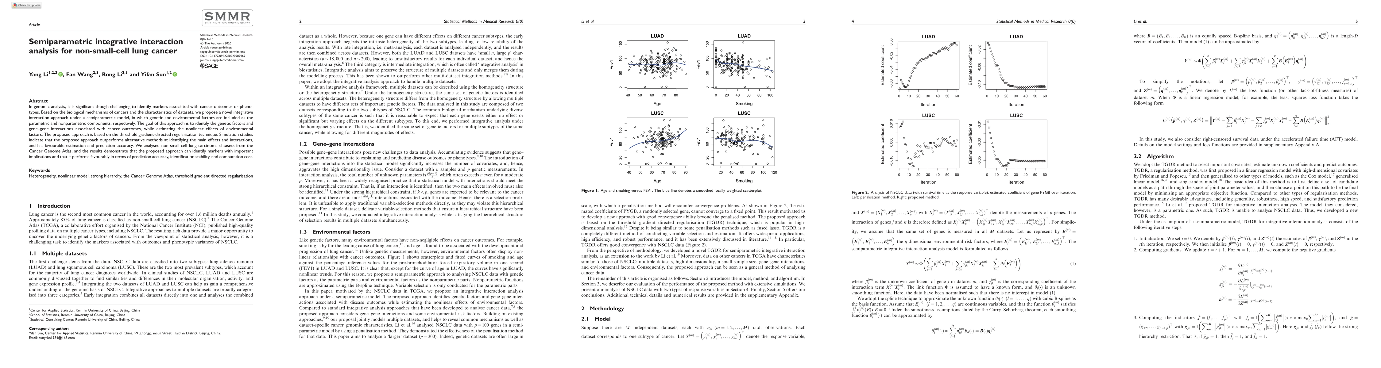 Thumbnail for Semiparametric integrative interaction analysis for non-small-cell lung
  cancer