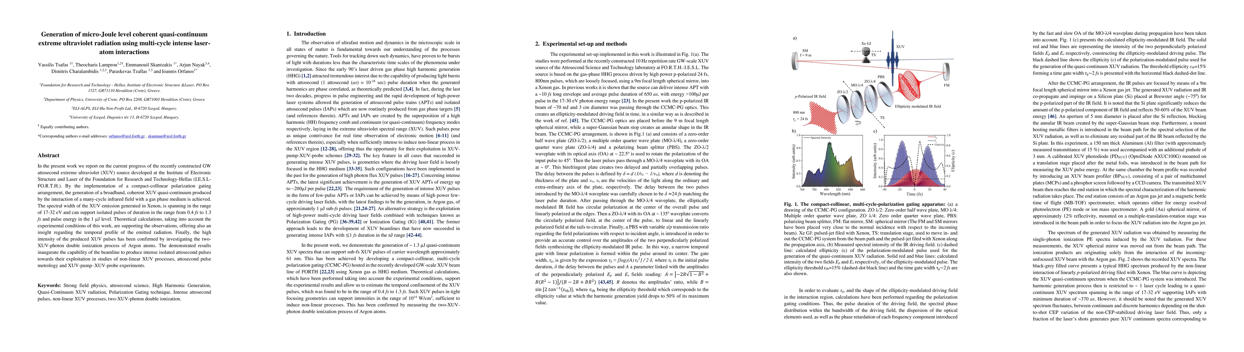 Thumbnail for Generation of micro-Joule level coherent quasi-continuum extreme
  ultraviolet radiation using multi-cycle intense laser-atom interactions