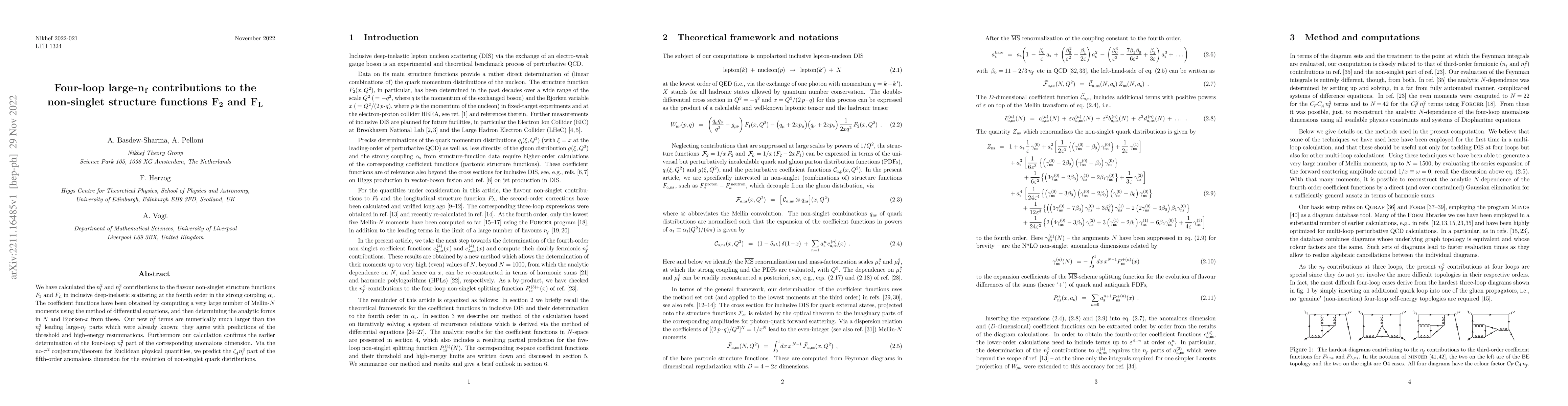 Thumbnail for Four-loop large-n_f contributions to the non-singlet structure functions
  F_2 and F_L