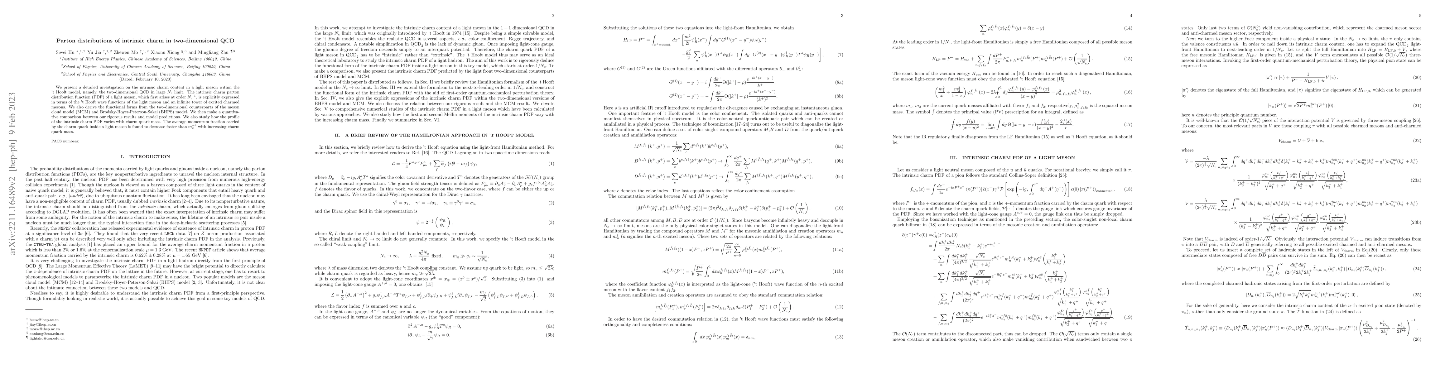 Thumbnail for Parton distribution of intrinsic charm in two dimensional QCD