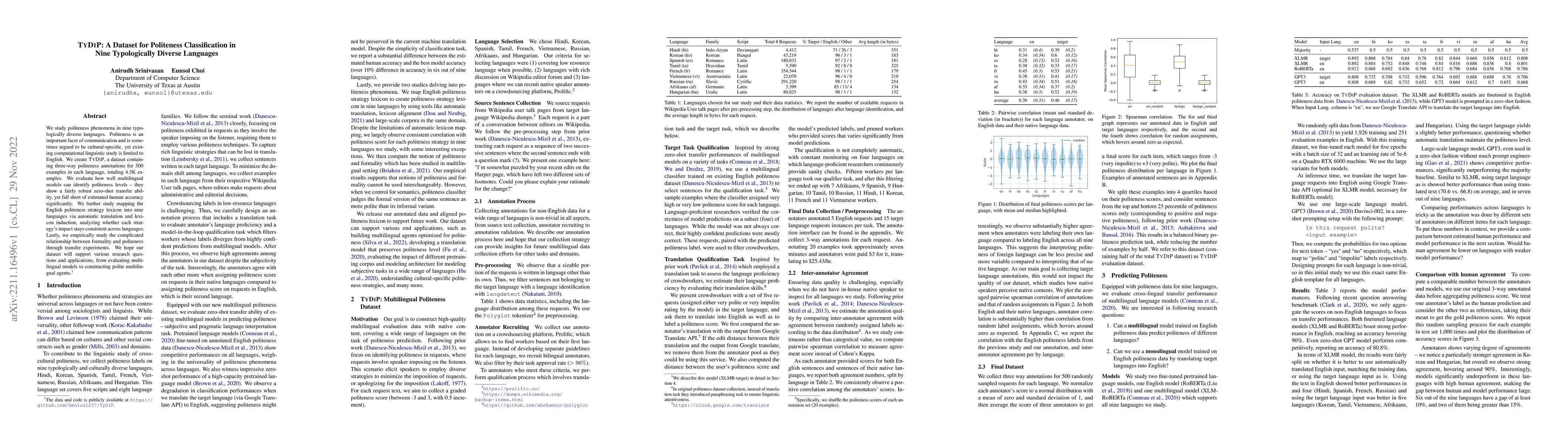 Thumbnail for TyDiP: A Dataset for Politeness Classification in Nine Typologically
  Diverse Languages