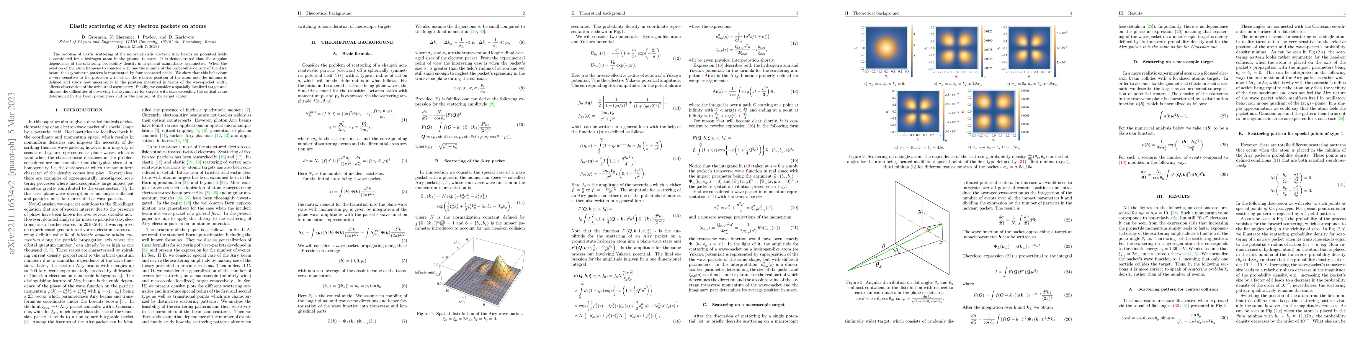 Thumbnail for Elastic scattering of Airy electron packets on atoms