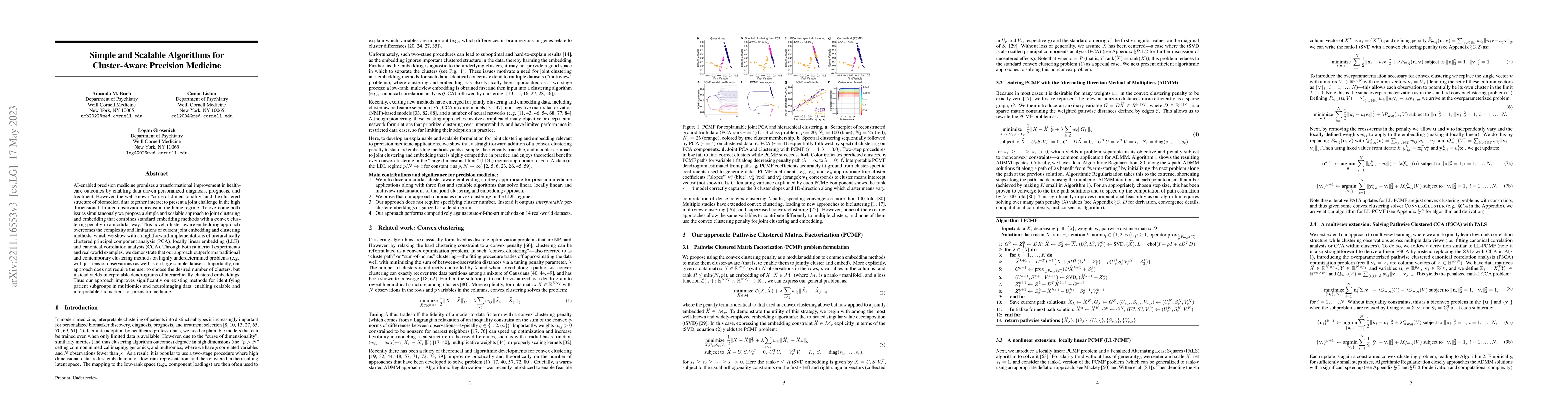 Thumbnail for Simple and Scalable Algorithms for Cluster-Aware Precision Medicine
