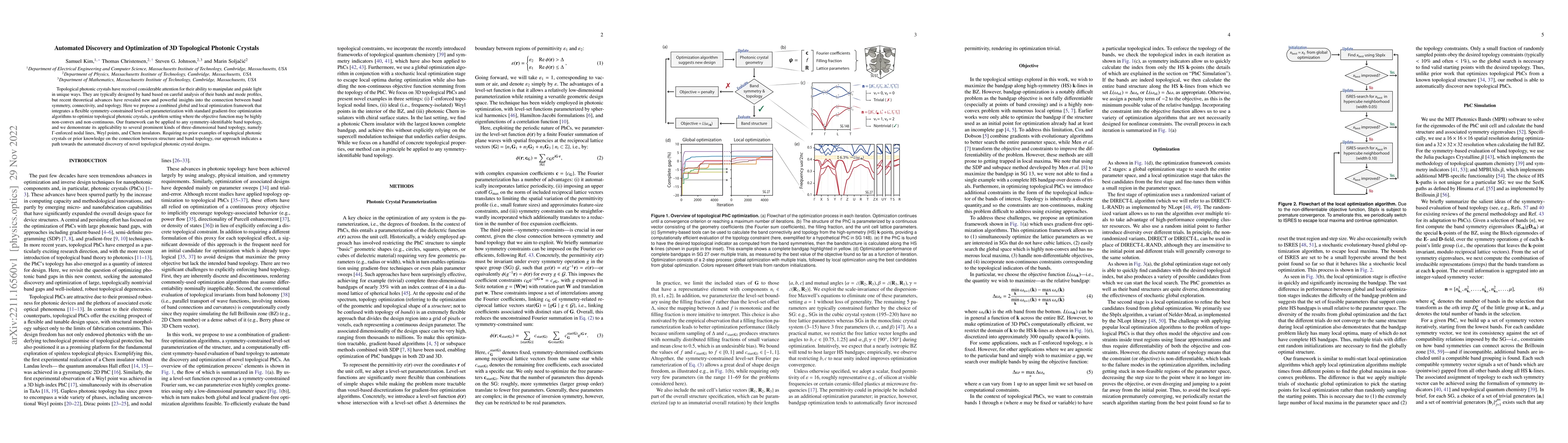 Thumbnail for Automated Discovery and Optimization of 3D Topological Photonic Crystals