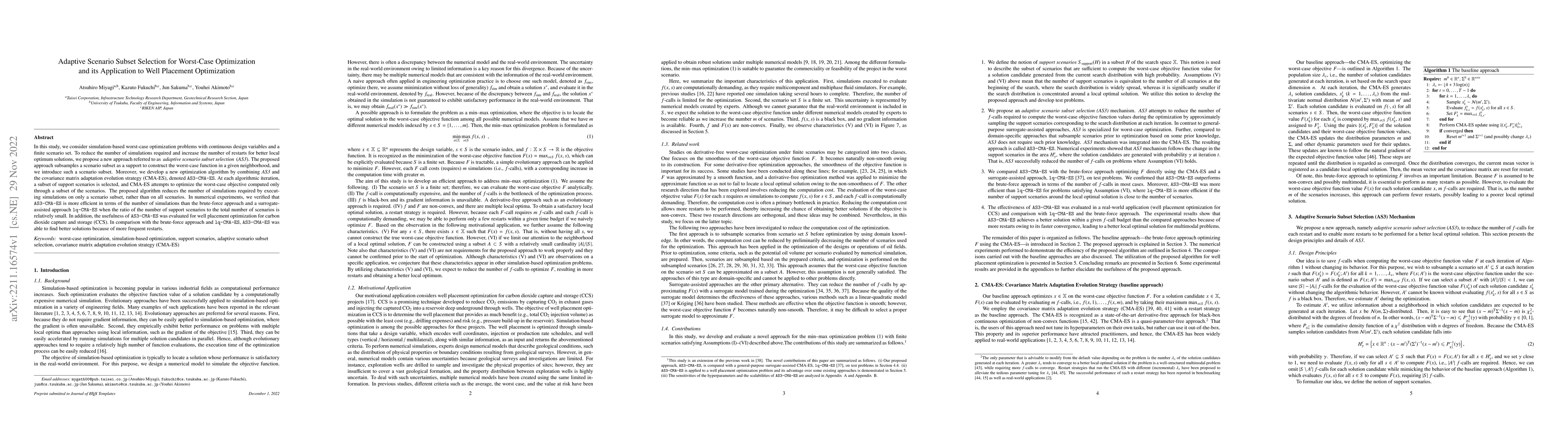 Thumbnail for Adaptive Scenario Subset Selection for Worst-Case Optimization and its
  Application to Well Placement Optimization