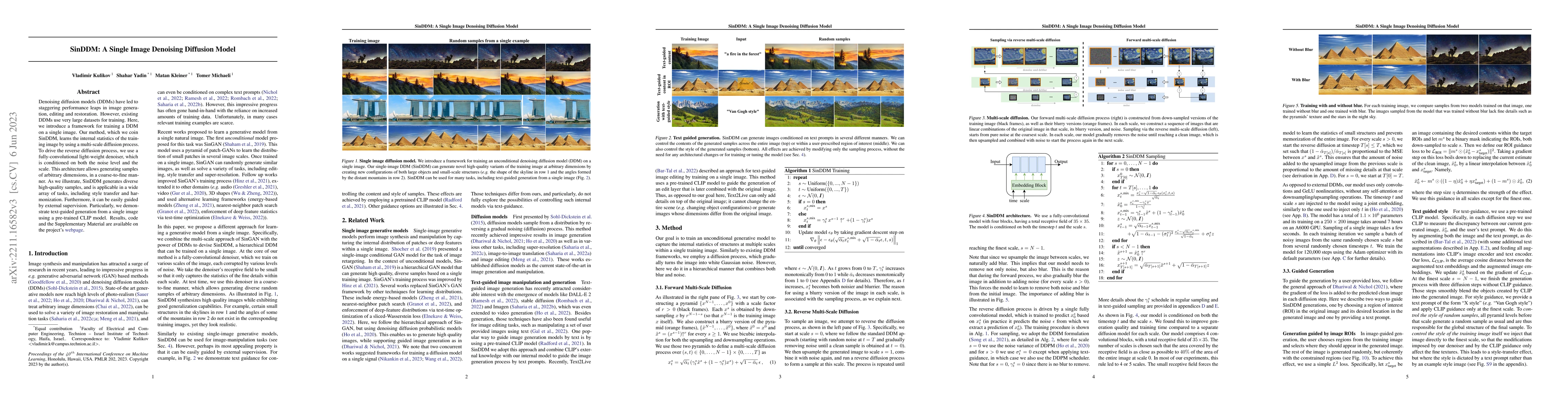 Thumbnail for SinDDM: A Single Image Denoising Diffusion Model