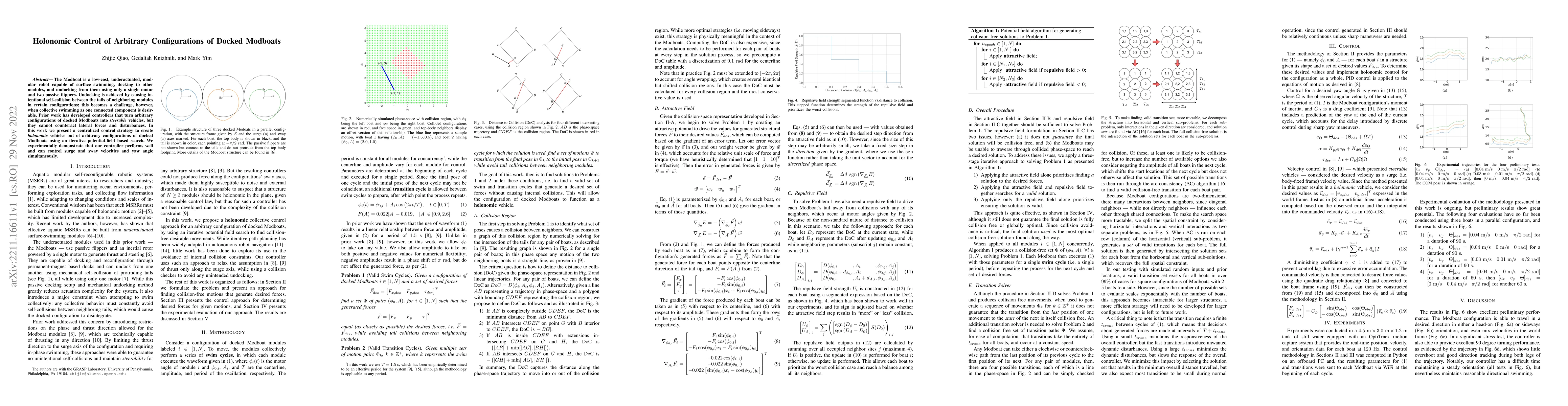 Thumbnail for Holonomic Control of Arbitrary Configurations of Docked Modboats