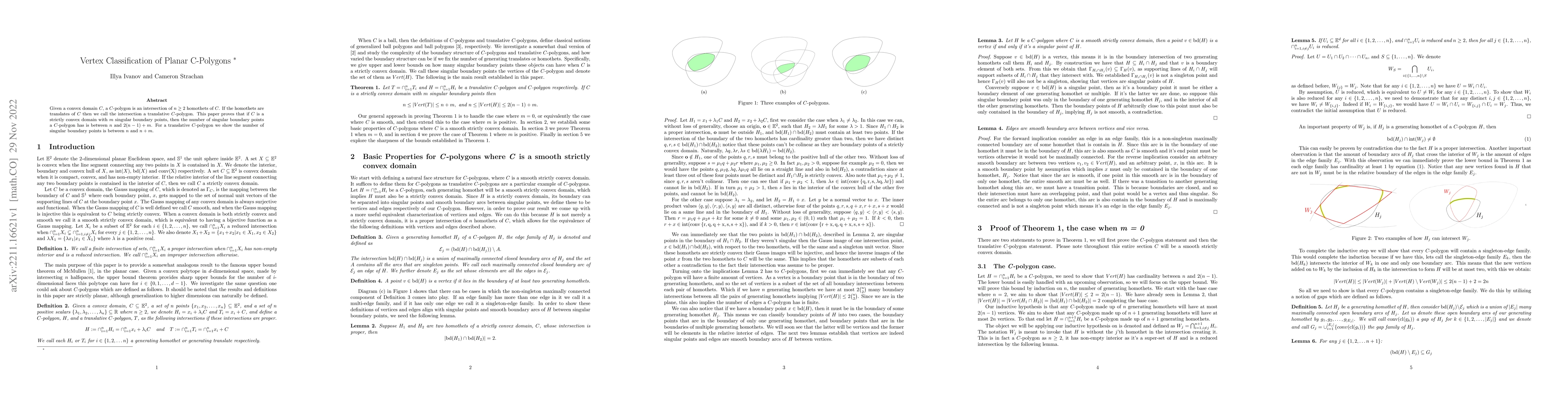 Thumbnail for Vertex Classification of Planar C-polygons