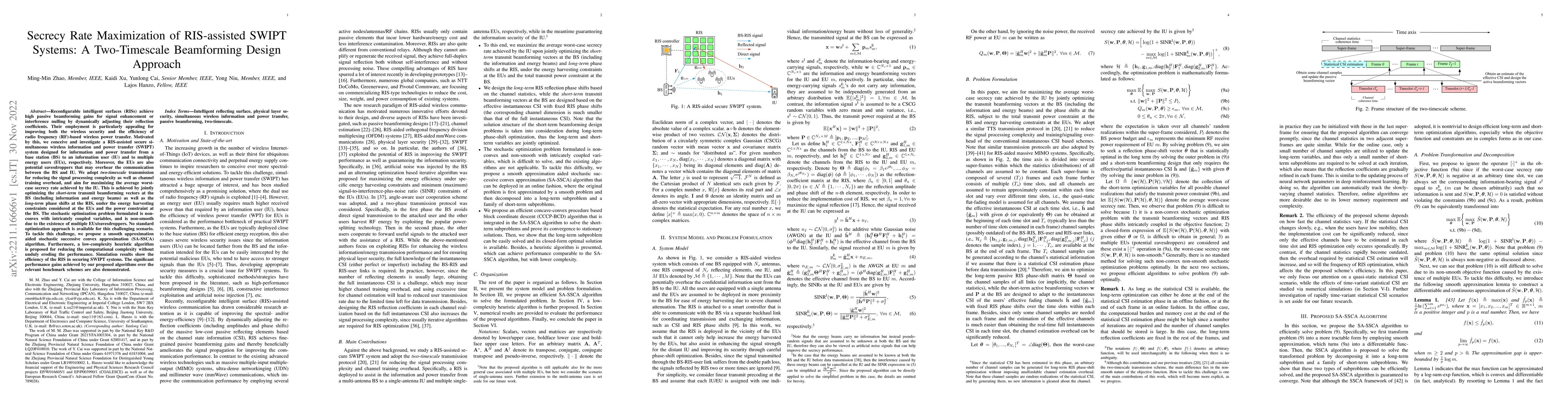 Thumbnail for Secrecy Rate Maximization of RIS-assisted SWIPT Systems: A Two-Timescale
  Beamforming Design Approach