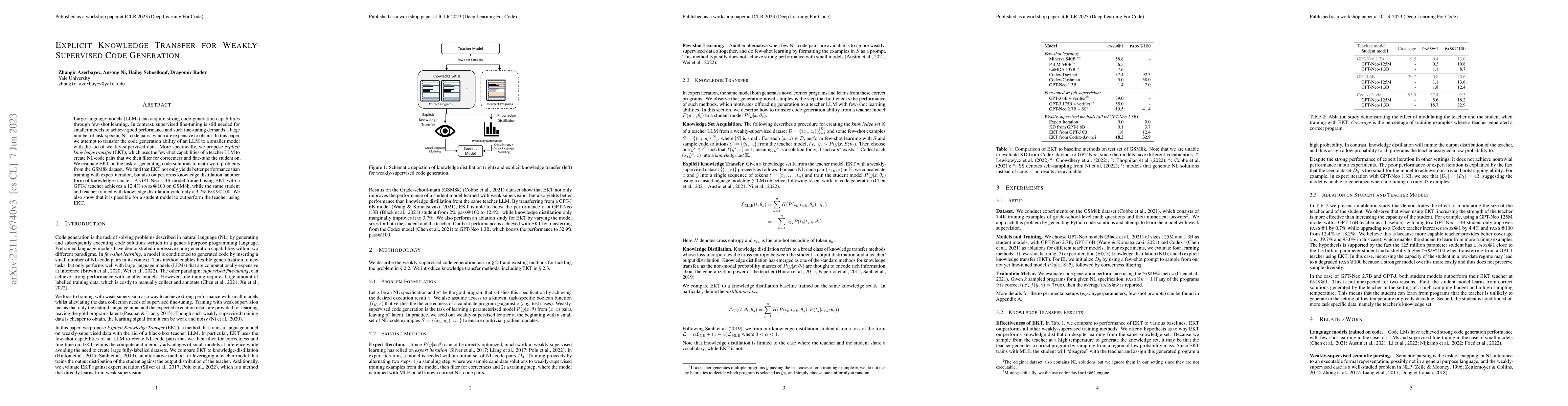 Thumbnail for Explicit Knowledge Transfer for Weakly-Supervised Code Generation