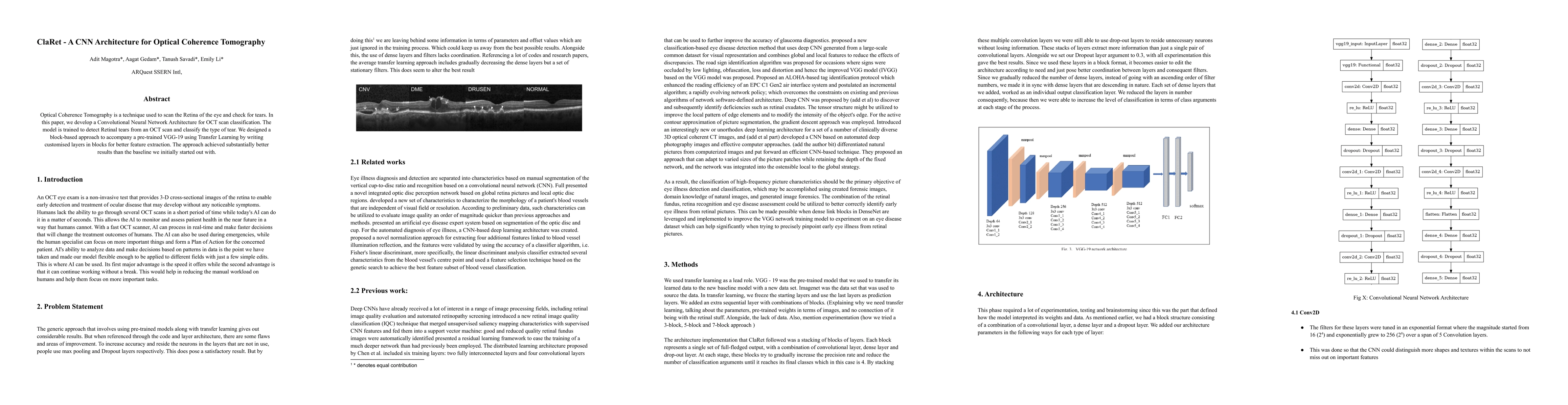 Thumbnail for ClaRet -- A CNN Architecture for Optical Coherence Tomography