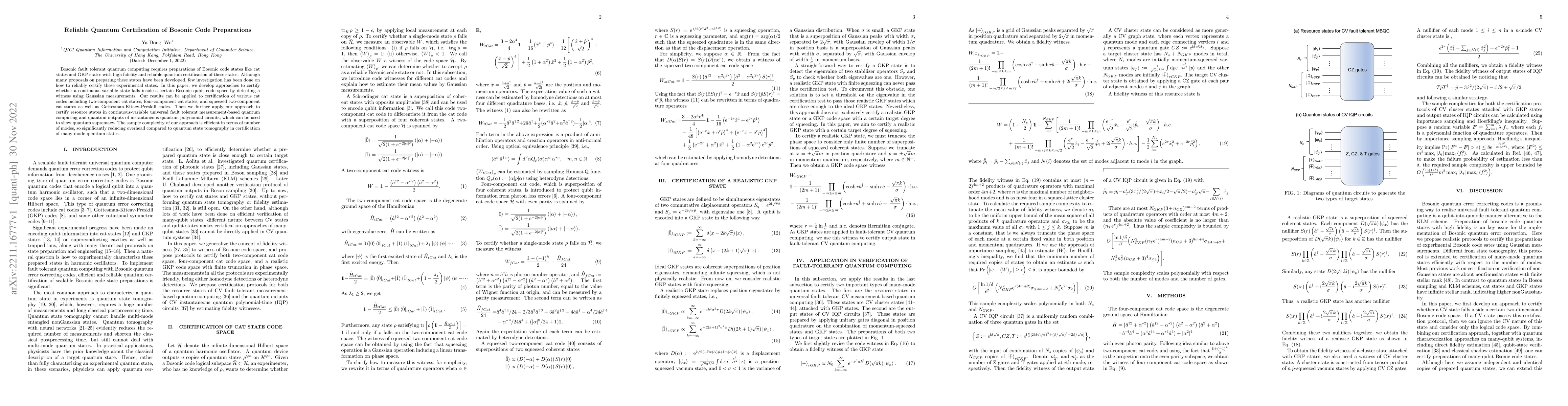 Thumbnail for Reliable Quantum Certification of Bosonic Code Preparations