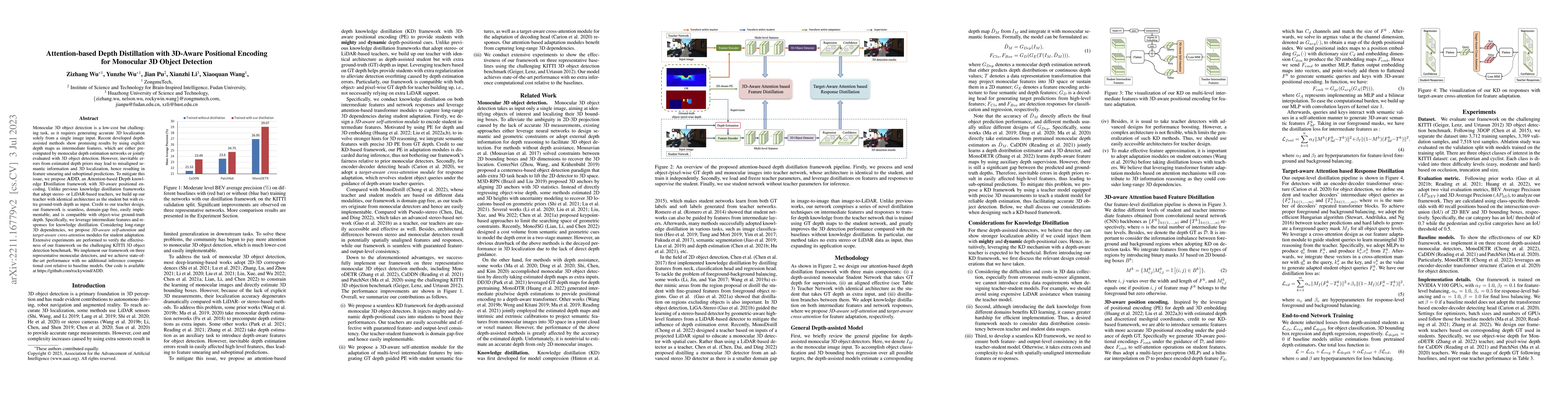 Thumbnail for Attention-Based Depth Distillation with 3D-Aware Positional Encoding for
  Monocular 3D Object Detection