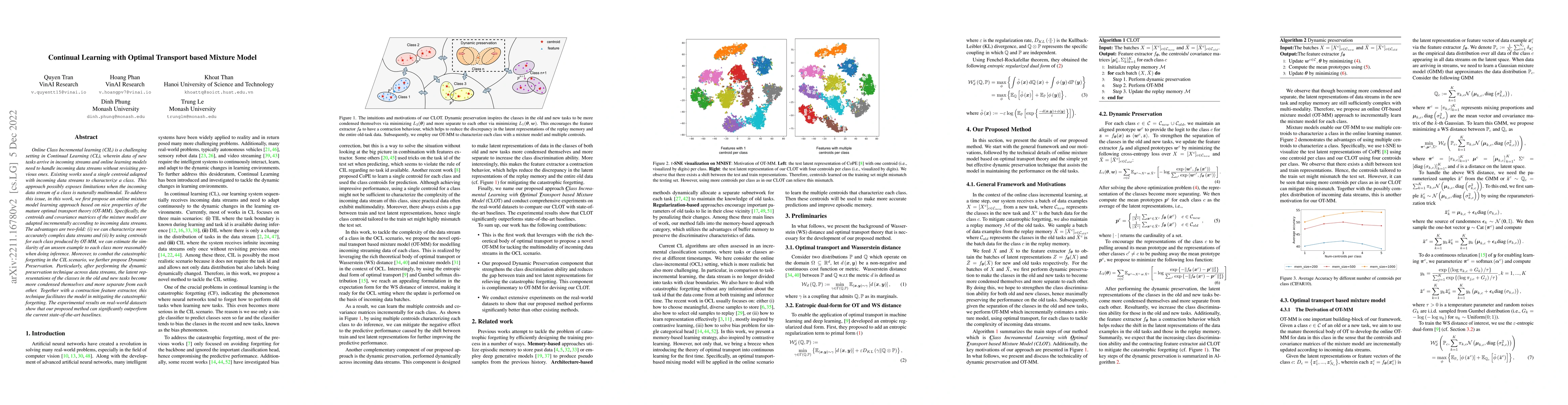 Thumbnail for Continual Learning with Optimal Transport based Mixture Model
