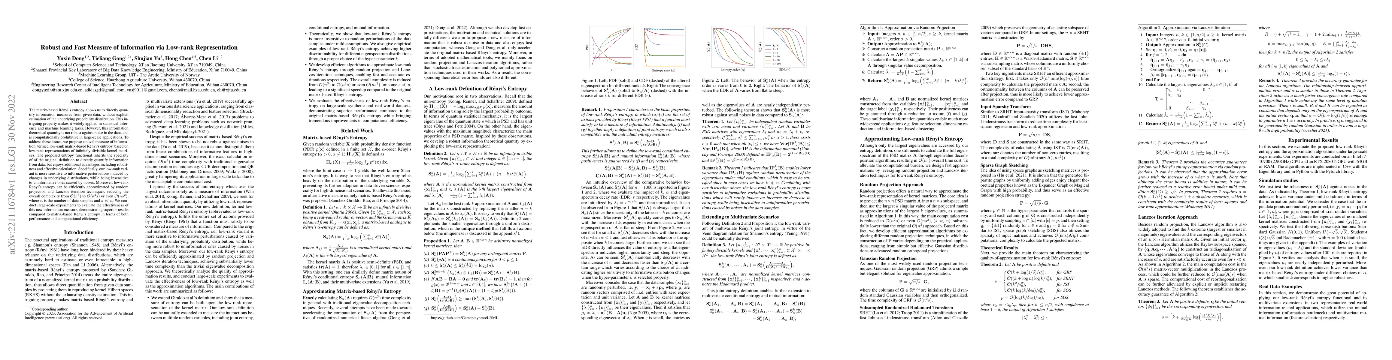 Thumbnail for Robust and Fast Measure of Information via Low-rank Representation