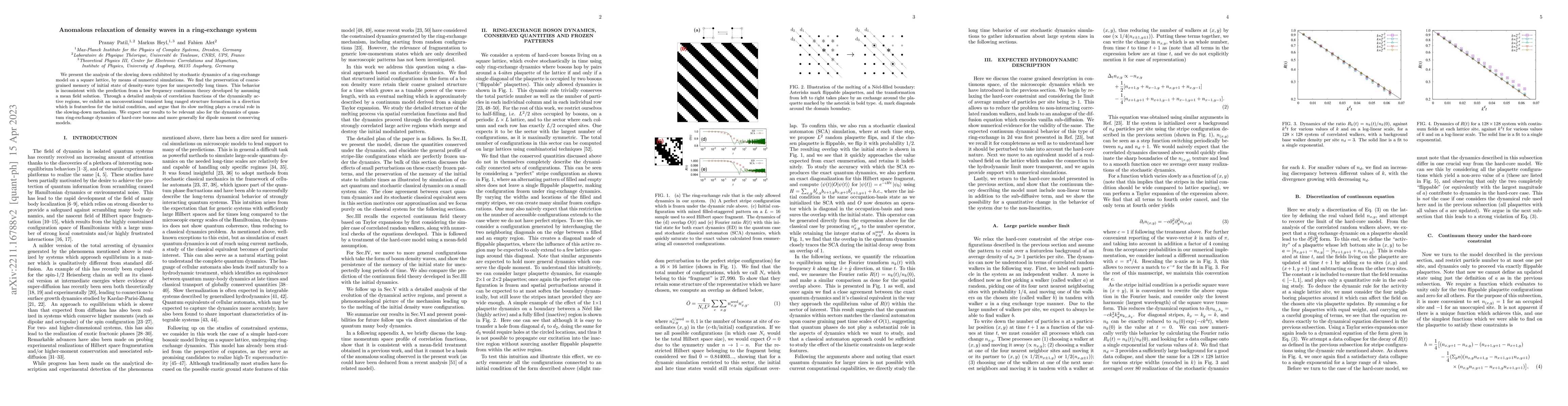 Thumbnail for Anomalous relaxation of density waves in a ring-exchange system