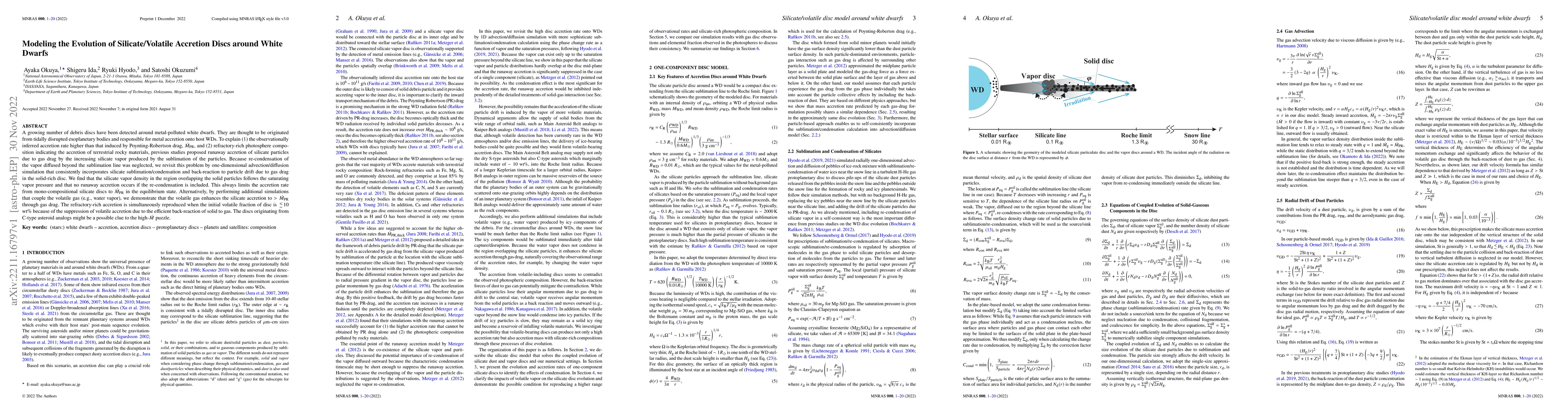 Thumbnail for Modeling the Evolution of Silicate/Volatile Accretion Discs around White
  Dwarfs