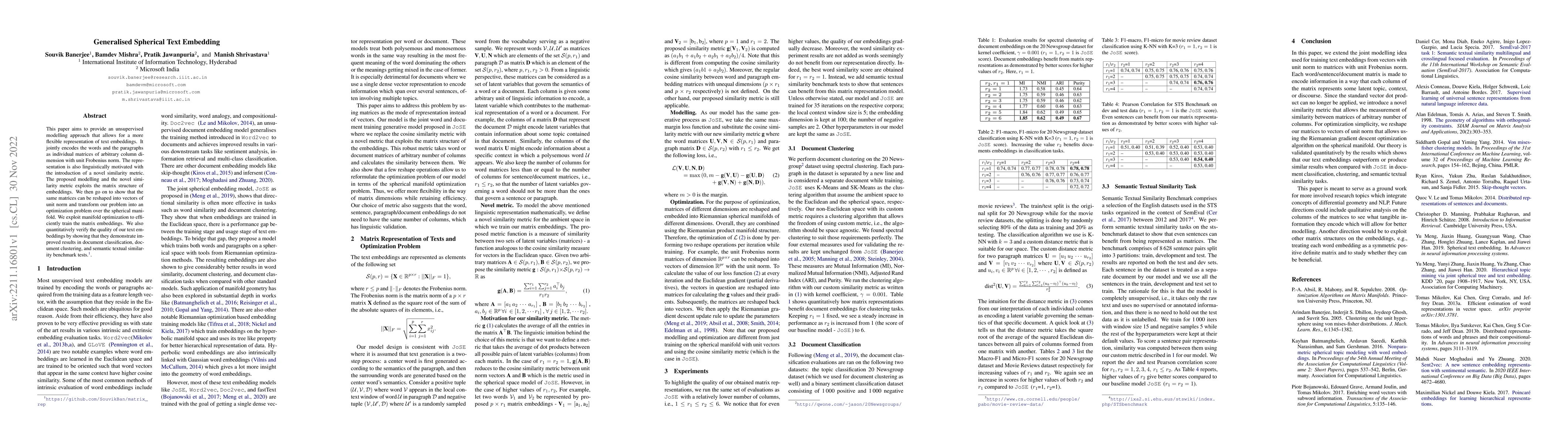 Thumbnail for Generalised Spherical Text Embedding
