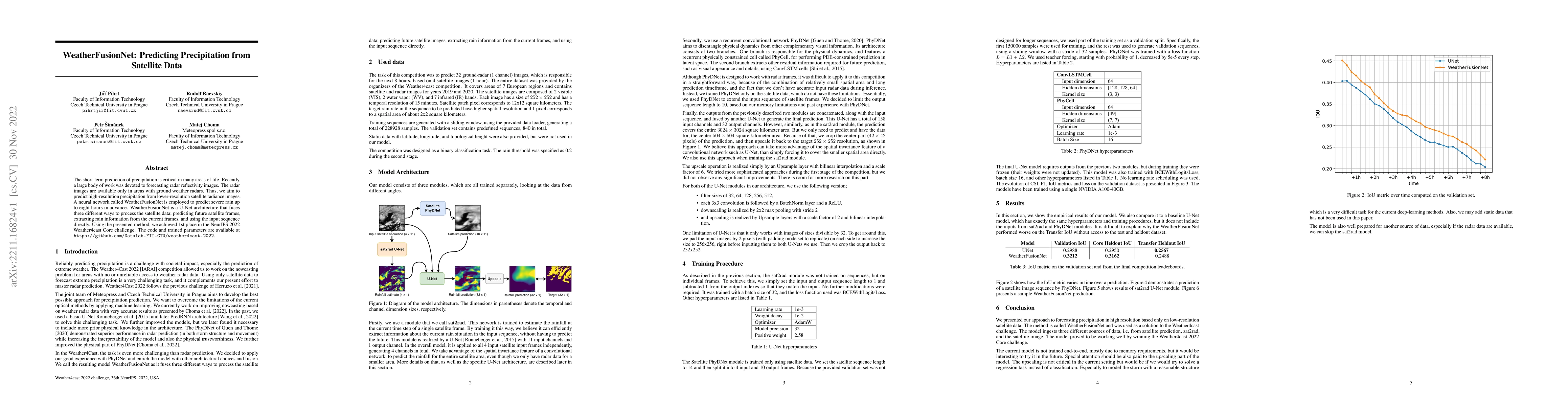 Thumbnail for WeatherFusionNet: Predicting Precipitation from Satellite Data