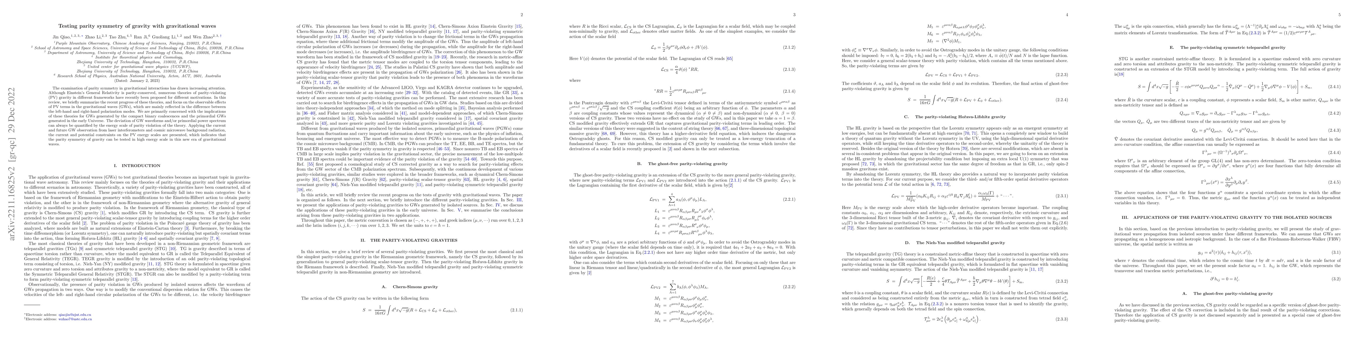 Thumbnail for Testing parity symmetry of gravity with gravitational waves