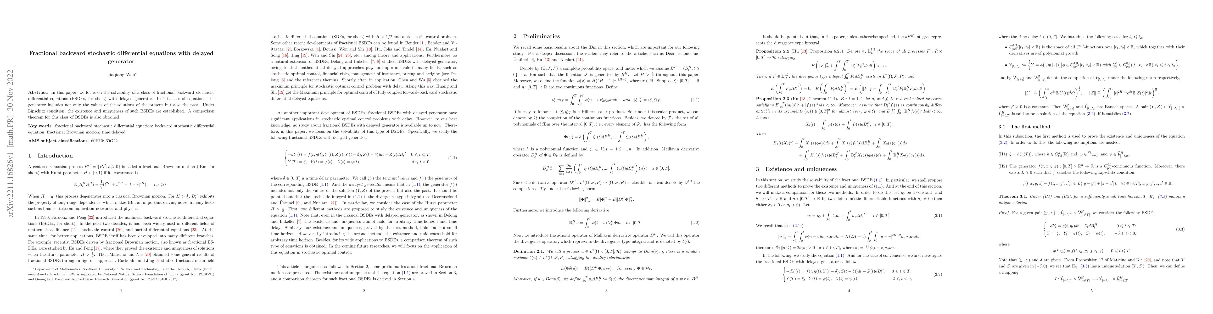 Thumbnail for Fractional backward stochastic differential equations with delayed
  generator
