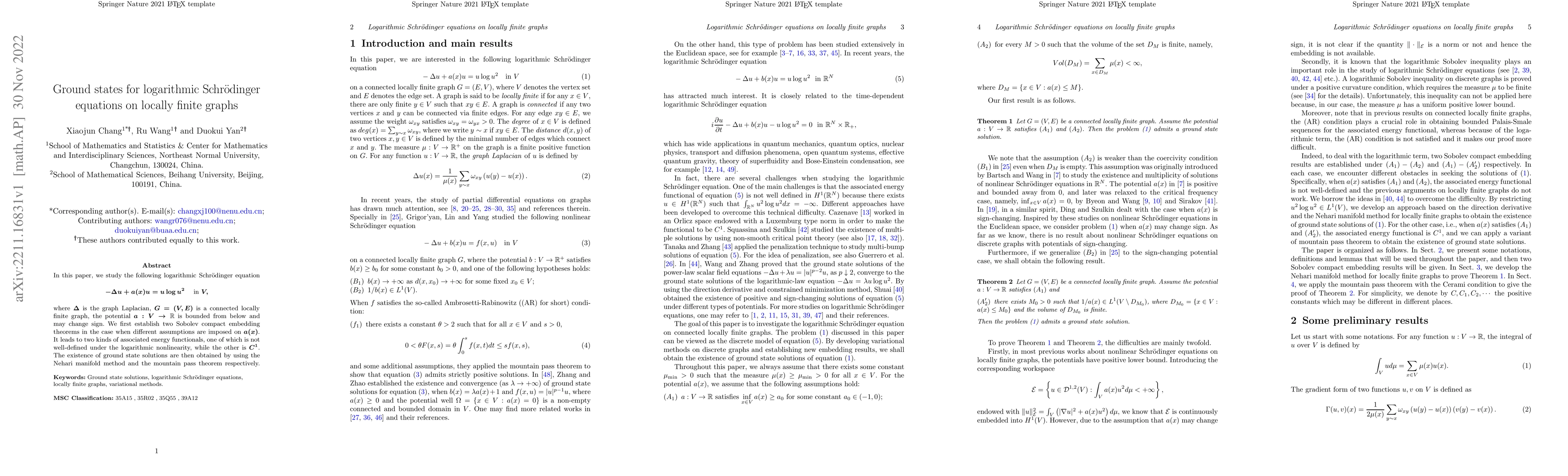 Thumbnail for Ground states for logarithmic Schr\"{o}dinger equations on locally
  finite graphs