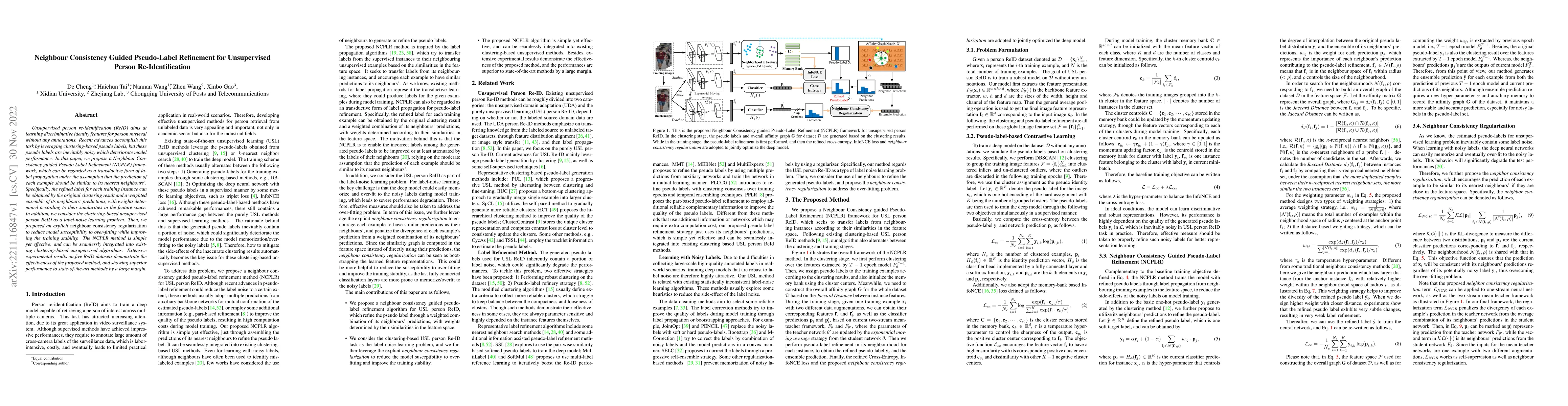 Thumbnail for Neighbour Consistency Guided Pseudo-Label Refinement for Unsupervised
  Person Re-Identification