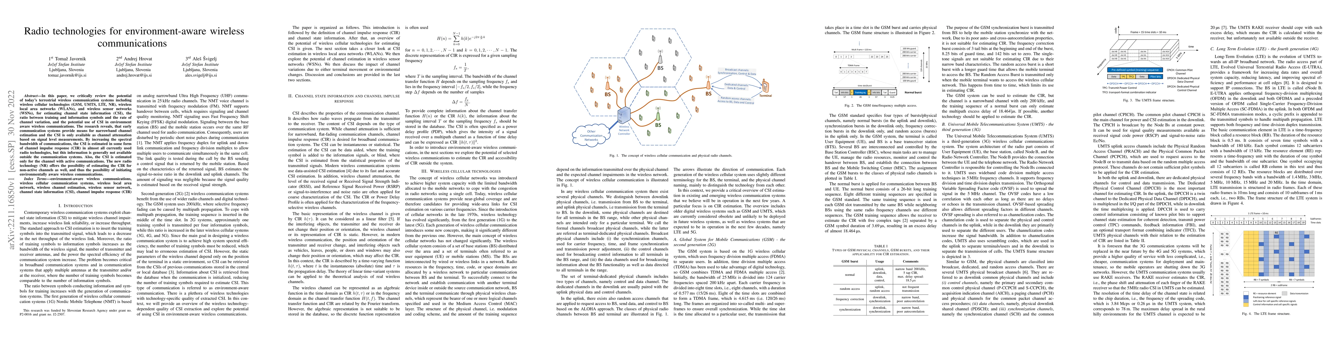 Thumbnail for Radio technologies for environment-aware wireless communications