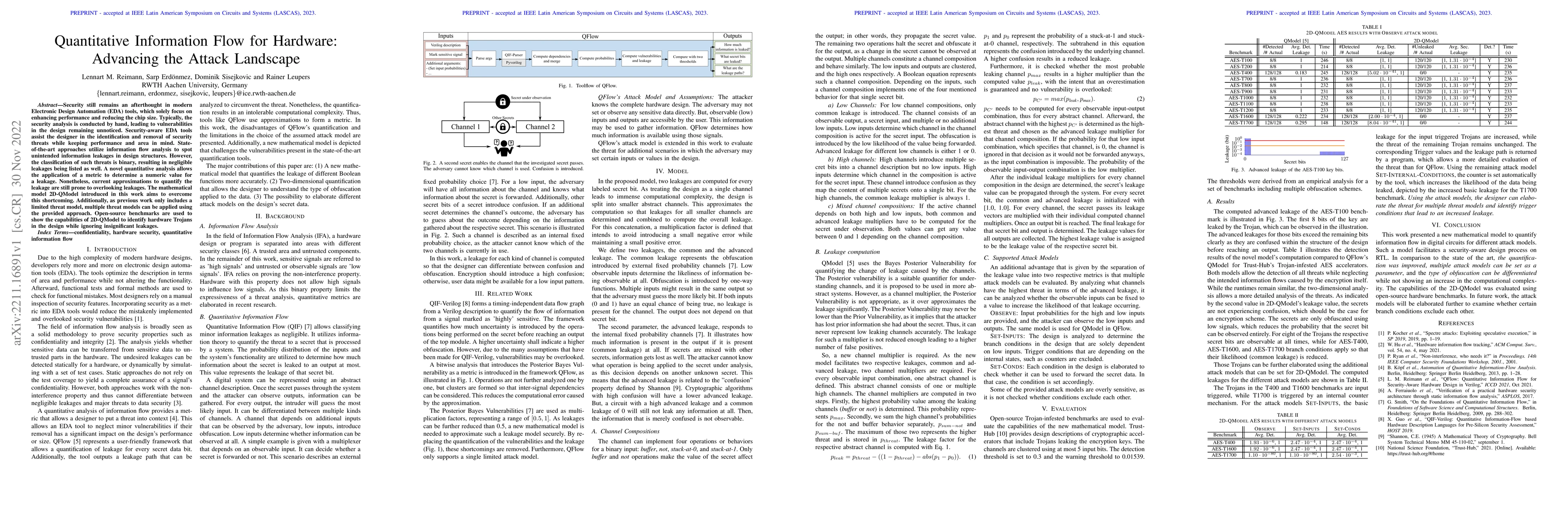 Thumbnail for Quantitative Information Flow for Hardware: Advancing the Attack
  Landscape